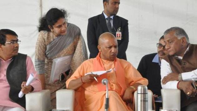 Besides stepping up the pace of work relating to financial sanctions for public roads and other work, the Yogi government also used the occasion to make 72 political appointments to please workers of the BJP and its allies. (HT) Besides stepping up the pace of work relating to financial sanctions for public roads and other work, the Yogi government also used the occasion to make 72 political appointments to please workers of the BJP and its allies. (HT)