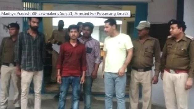BJP MP Sampatiya Uike’s 21-year-old son and two others have been arrested here for allegedly possessing smack(ANI/Twitter)