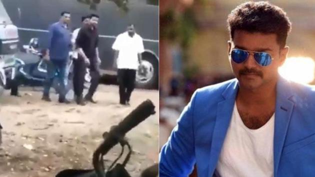 Vijay saved his fans from a falling fence when he visited a university in Chennai during the shoot of his film. Checkout the video Vijay saved his fans from a falling fence when he visited a university in Chennai during the shoot of his film. Checkout the video