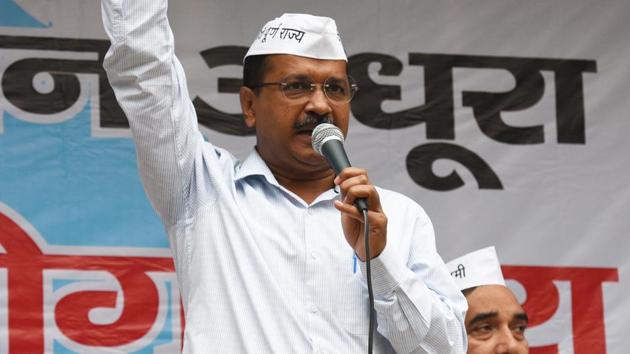 While Arvind Kejriwal said the alliance could together defeat the BJP on all 10 seats in Haryana, the JJP was quick to decline the offer, citing ideological differences with the Congress.(Raj K Raj/HT Photo) While Arvind Kejriwal said the alliance could together defeat the BJP on all 10 seats in Haryana, the JJP was quick to decline the offer, citing ideological differences with the Congress.(Raj K Raj/HT Photo)