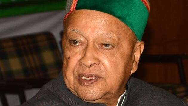 Senior Congress leader and former chief minister Virbhadra Singh is the oldest legislator in the Himachal Pradesh state assembly.(HT File Photo)