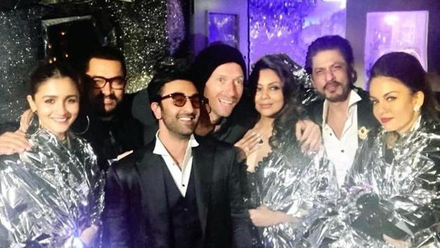 Shah Rukh Khan, Gauri, Aamir Khan, Ranbir Kapoor and Alia Bhatt met Coldplay’s Chris Martin.