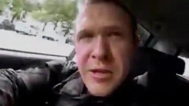 A still image taken from video circulated on social media, apparently taken by a gunman and posted online live as the attack unfolded, shows him driving in Christchurch, New Zealand.(SOCIAL MEDIA WEBSITE/via REUTERS)