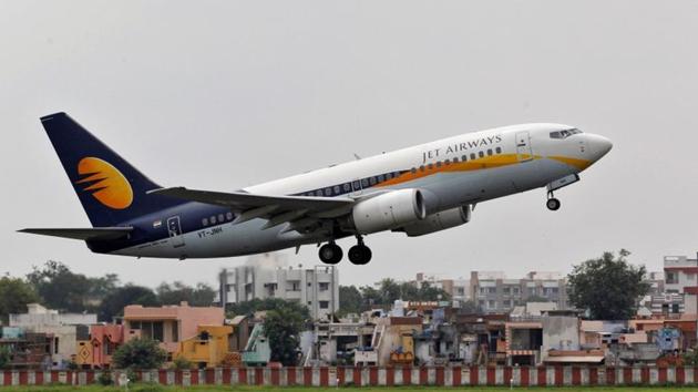 Cash-strapped Jet Airways pilots’ union has written to the government, seeking its help in recovering their pending salaries along with the accumulated interest.(REUTERS)