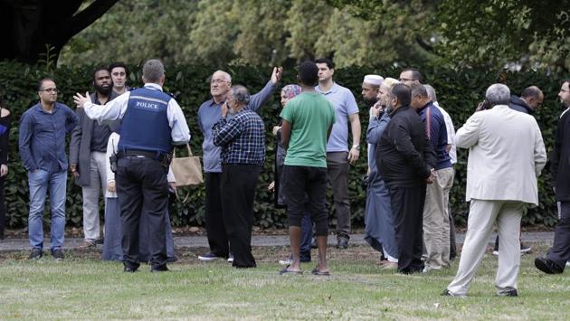 Police talk to witnesses near a mosque in central Christchurch. The Bangladesh cricket team is in Christchurch to play New Zealand in a third cricket test starting on Saturday. They were on the bus, which was just pulling up to the mosque when the shooting begun,” Mario Villavarayen, strength and conditioning coach of the Bangladesh team, told Reuters. The third cricket test was later cancelled. (Mark Baker / AP) Police talk to witnesses near a mosque in central Christchurch. The Bangladesh cricket team is in Christchurch to play New Zealand in a third cricket test starting on Saturday. They were on the bus, which was just pulling up to the mosque when the shooting begun,” Mario Villavarayen, strength and conditioning coach of the Bangladesh team, told Reuters. The third cricket test was later cancelled. (Mark Baker / AP)