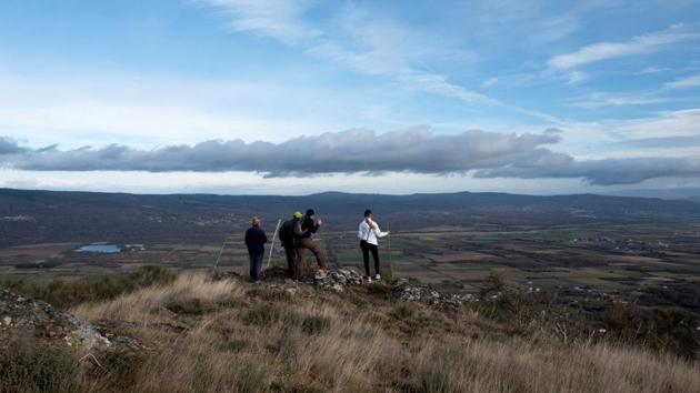 Jose Martinez, Arelis Morales and Jose’s uncles during a hike in Castelaus, Spain. “We gave everything we could for the country until my body literally said: ‘I cannot take this anymore’,” Morales said, saying stress stopped her getting pregnant. Both are encouraged by recent events in Venezuela where Juan Guaido claimed interim presidency. The couple hope to move back if Maduro loses. (Ana Maria Arevalo Gosen / REUTERS) Jose Martinez, Arelis Morales and Jose’s uncles during a hike in Castelaus, Spain. “We gave everything we could for the country until my body literally said: ‘I cannot take this anymore’,” Morales said, saying stress stopped her getting pregnant. Both are encouraged by recent events in Venezuela where Juan Guaido claimed interim presidency. The couple hope to move back if Maduro loses. (Ana Maria Arevalo Gosen / REUTERS)