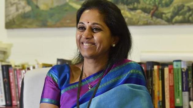 The NCP list includes four sitting MPs, including party chief Sharad Pawar’s daughter Supriya Sule who will contest from Baramati.(Sanjeev Verma/HT File Photo)