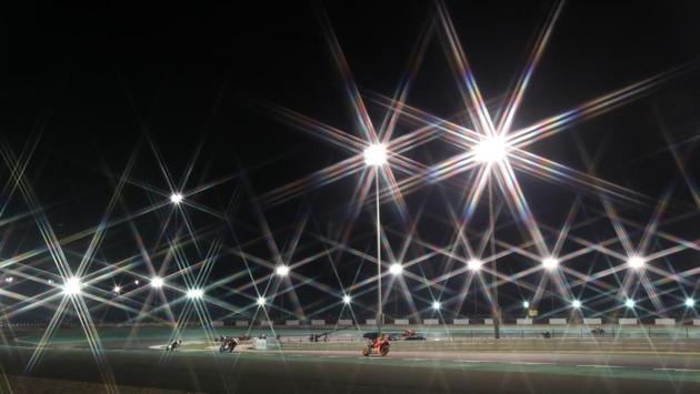 MotoGP riders compete in the fourth free practice session at Losail track near Doha ahead of the season’s start at Qatar MotoGP grand prix. (Karim Jaafar / AFP) MotoGP riders compete in the fourth free practice session at Losail track near Doha ahead of the season’s start at Qatar MotoGP grand prix. (Karim Jaafar / AFP)