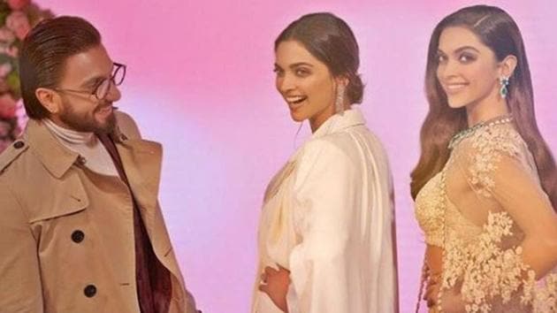 Ranveer Singh and Deepika Padukone where in London for the inauguration of her wax statue at Madame Tussauds museum.(Instagram)