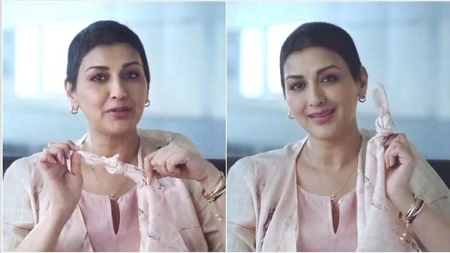 Sonali Bendre in the advertisement.