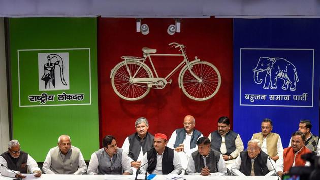 BSP president Mayawati, Samajwadi Party chief Akhilesh Yadav and RLD chief Ajit Singh will jointly address the first rally of the alliance in Deoband on April 17. (PTI) BSP president Mayawati, Samajwadi Party chief Akhilesh Yadav and RLD chief Ajit Singh will jointly address the first rally of the alliance in Deoband on April 17. (PTI)