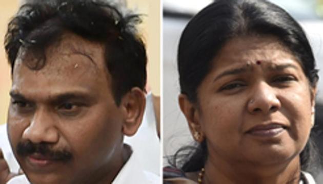 The Dravida Munnetra Kazhagam (DMK) is set to rehabilitate the political career of former telecom minister A Raja, party patriarch, the late M Karunanidhi’s daughter, Kanimozhi, and his grand nephew, Dayanidhi Maran, in the Lok Sabha polls.(HT Photo)