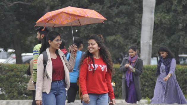 At present, the girl residents at PU, Chandigarh, can exit and enter the hostel at any hour provided they make an entry in the register after 11pm. This was achieved after an intense protest that lasted for 47 days.(File)
