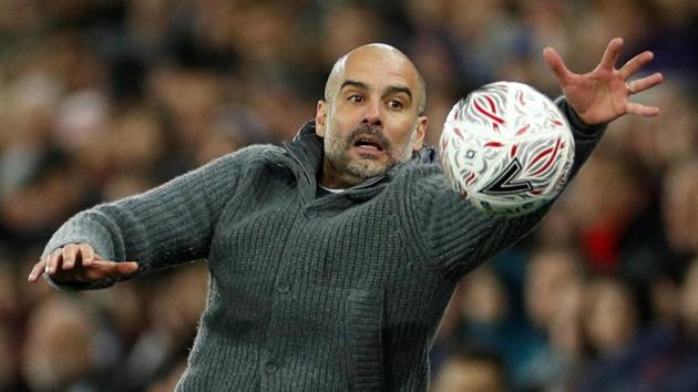 Manchester City manager Pep Guardiola on the touchline.(Action Images via Reuters)