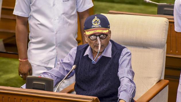 Goa chief mMinister Manohar Parrikar during the presentation of the State Budget at Goa Legislative Assembly, in Panaji.(PTI File Photo)