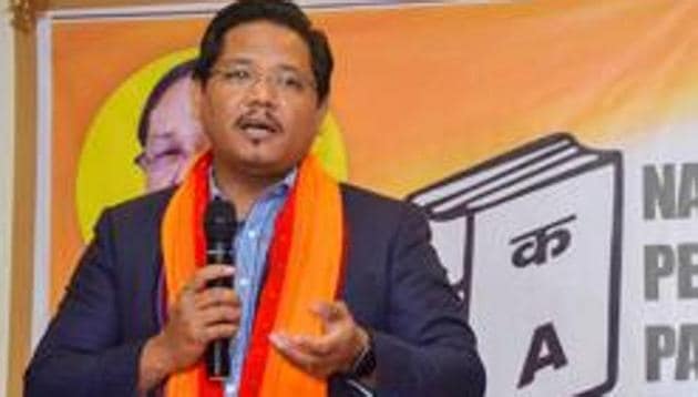 Meghalaya Chief Minister and National People’s Party (NPP) chief Conrad K Sangma said there would be no pre-poll alliance with the BJP.(PTI)