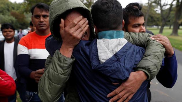 Relatives of a member of the Bangladeshi community wait for news at a community centre in Christchurch, New Zealand, March 17, 2019.(REUTERS FILE PHOTO)