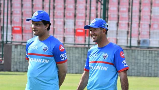 Ricky Ponting, Sourav Ganguly(Delhi Capitals/Twitter) Ricky Ponting, Sourav Ganguly(Delhi Capitals/Twitter)