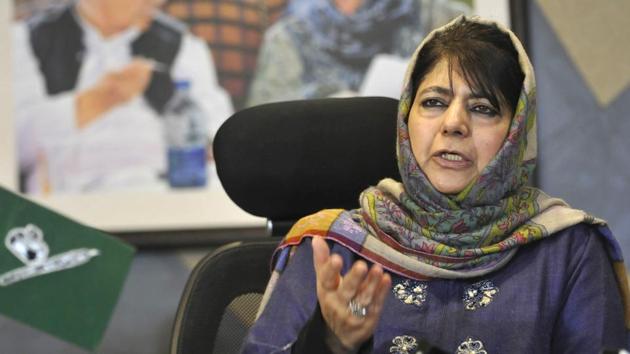 PDP president Mehbooba Mufti, a former chief minister of Jammu and Kashmir, began the campaign trai for the 2019 Lok Sabha elections on Sunday from north Kashmir’s Kupwara district.(HT File Photo) PDP president Mehbooba Mufti, a former chief minister of Jammu and Kashmir, began the campaign trai for the 2019 Lok Sabha elections on Sunday from north Kashmir’s Kupwara district.(HT File Photo)