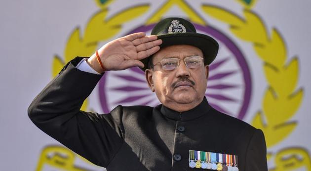 Ajit Doval paid tributes to the 40 jawans killed in Pulwama, and said it was a “very sad accident” and said the country will always be indebted to these personnel and their families.(PTI)