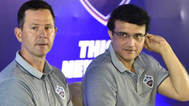 Delhi Capitals head coach Ricky Ponting and senior advisor Sourav Ganguly during a press conference. (PTI) Delhi Capitals head coach Ricky Ponting and senior advisor Sourav Ganguly during a press conference. (PTI)