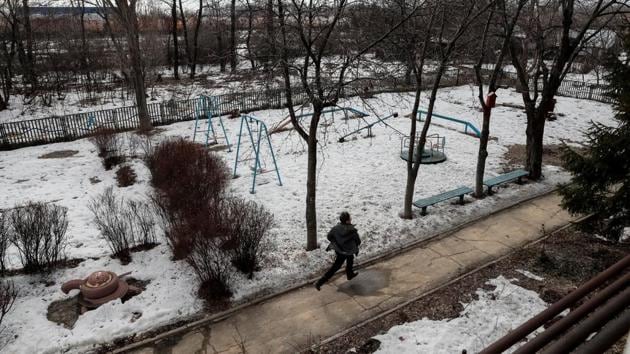 A boy runs on a street which is around 1000 meters from the trenches, in Mayorsk. Poroshenko came to power in 2014 promising to end the war within weeks and eventually take Ukraine into NATO. Under his administration spending on defence has been ramped up to 5% of GDP from 3% in 2013. The war is still going on but the army is better equipped --now supplied with US Javelin missiles. (Gleb Garanich / REUTERS) A boy runs on a street which is around 1000 meters from the trenches, in Mayorsk. Poroshenko came to power in 2014 promising to end the war within weeks and eventually take Ukraine into NATO. Under his administration spending on defence has been ramped up to 5% of GDP from 3% in 2013. The war is still going on but the army is better equipped --now supplied with US Javelin missiles. (Gleb Garanich / REUTERS)