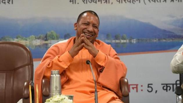 Uttar Pradesh chief minister Yogi Adityanath has said Congress’ Priyanka Gandhi Vadra must acknowledge Prime Minister Narendra Modi’s efforts in cleaning the Ganga, which has made it possible for her to go on her river journey.(Subhankar Chakraborty/HT PHOTO)