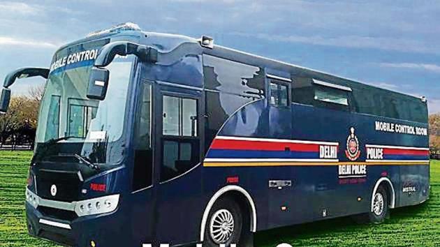 A mobile control room that can be used on the road during public events in the city was launched by the Delhi Police on Tuesday.(Police presentation)