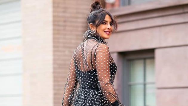 Priyanka Chopra in a Lorenzo Serafini dress.(Priyanka Chopra/Instagram)