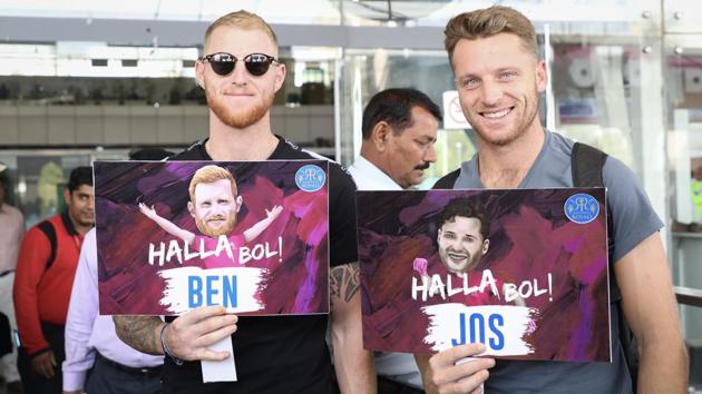 Ben Stokes and Jos Buttler arrive in Rajasthan Royals camp.(Rajasthan Royals)