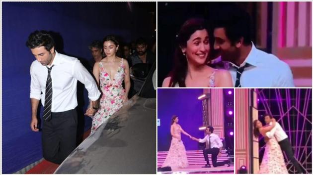 Alia Bhatt with Ranbir Kapoor at Zee Cine Awards.