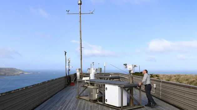 Ice cores show that Co2 was around about 275 parts per million for most of the last million years. “By the time we started measuring Co2 here, in 1976, it was already up to 330, since then we have progressed to where we are now, about 405,” he added. The levels here now are akin to the start of the industrial revolution. Cleland warned: “What we’re seeing in the atmosphere now is probably unprecedented in Earth’s history.” (William West / AFP) Ice cores show that Co2 was around about 275 parts per million for most of the last million years. “By the time we started measuring Co2 here, in 1976, it was already up to 330, since then we have progressed to where we are now, about 405,” he added. The levels here now are akin to the start of the industrial revolution. Cleland warned: “What we’re seeing in the atmosphere now is probably unprecedented in Earth’s history.” (William West / AFP)