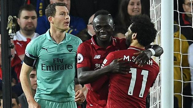 File image of Sadio Mane celebrating with Mohamed Salah after scoring a goal.(AFP) File image of Sadio Mane celebrating with Mohamed Salah after scoring a goal.(AFP)