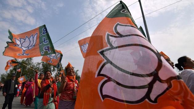 The BJP has suffered a major setback in the northeast with 23 of its leaders quitting the party in the last two days.(AFP File Photo)