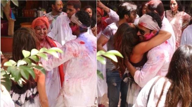 Holi 2019: Farhan Akhtar, Girlfriend Shibani Dandekar Dance Together At ...