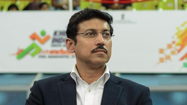 Union minister Rajyavardhan Singh Rathore is among the 16 candidates from Rajasthan in BJP’s first list for Lok Sabha elections, announced on March 21,2019.(Milind Saurkar/HT File)