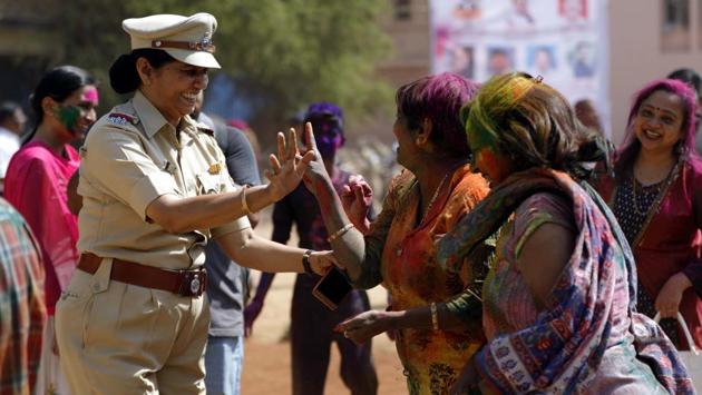 It is celebrated with the name Holika Dahan or Choti Holi on first evening of the festival and the following day is called Holi. In different parts of the country it is known with different names. (RAHUL RAUT/HT PHOTO) 