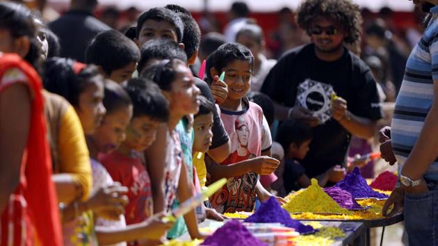 The vibrancy of colors is something that brings in a lot of positivity in our lives and Holi being the festival of colours is actually a day worth rejoicing. (RAHUL RAUT/HT PHOTO) 