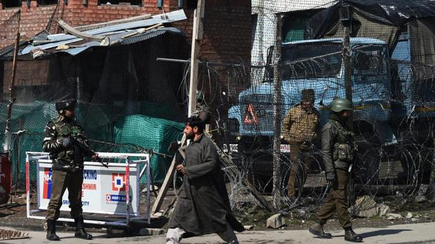 Security personnel in Srinagar.(PTI File Photo/Representative image)