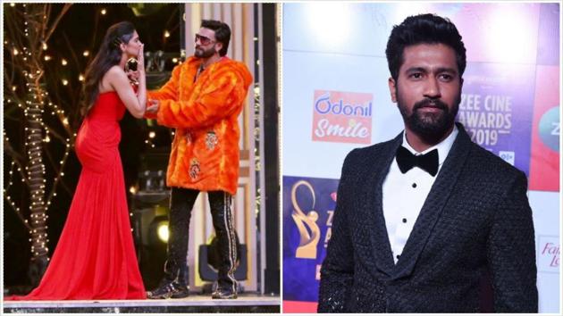 Deepika Padukone and Ranveer Singh had to take pheras around Vicky Kaushal at Zee Cine Awards.