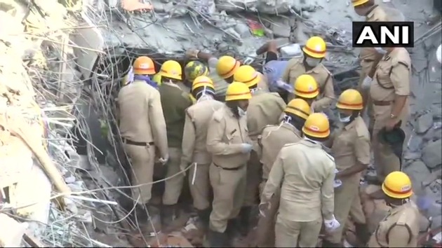 Karnataka Chief Minister HD Kumaraswamy visited the site on Thursday and told the media that several people were suspected to be trapped under the rubble. (ANI) Karnataka Chief Minister HD Kumaraswamy visited the site on Thursday and told the media that several people were suspected to be trapped under the rubble. (ANI)