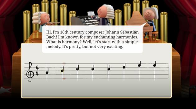 Google celebrates musician Johann Christian Bach with its first-ever AI-powered doodle.(Google doodle/Google.com)