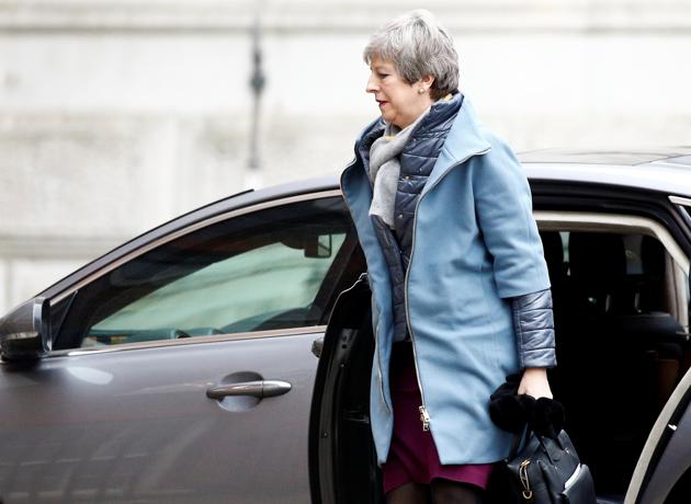 Britain's Prime Minister Theresa May is seen outside Downing Street in London on March 22.(REUTERS)