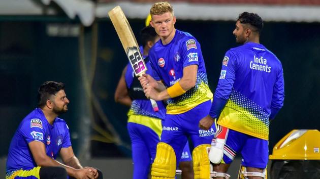 Chennai Super Kings players Sam Billings, Suresh Raina and Ambati Rayudu during a practice session. (PTI) Chennai Super Kings players Sam Billings, Suresh Raina and Ambati Rayudu during a practice session. (PTI)