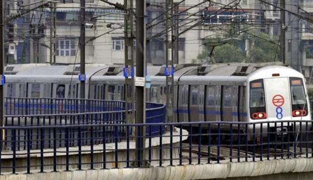 Services on all other lines remained unaffected, said a DMRC spokesperson. Times (Mohd Zakir / HT Photo)