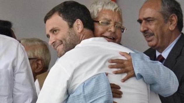 In many ways, the seat-sharing deal has the imprint of Lalu Yadav’s deft negotiations despite pressure from Congress to allot 11-13 seats.(Photo: Arun Abhi/Hindustan Times) In many ways, the seat-sharing deal has the imprint of Lalu Yadav’s deft negotiations despite pressure from Congress to allot 11-13 seats.(Photo: Arun Abhi/Hindustan Times)
