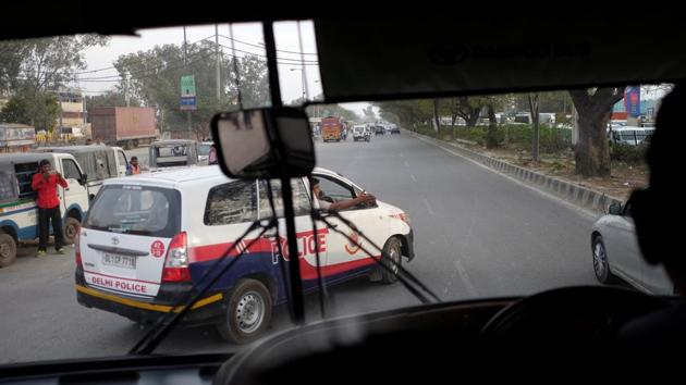 Armed police escort the ‘friendship bus’ through rush-hour traffic. But as Reuters found on a return trip on what is also known as the ‘dosti bus’, that runs daily except Sundays between Delhi and Lahore, it is a powerful symbol of hope for better relations between nations who despite their political differences share strong linguistic, cultural and family ties. (Alasdair Pal / REUTERS) Armed police escort the ‘friendship bus’ through rush-hour traffic. But as Reuters found on a return trip on what is also known as the ‘dosti bus’, that runs daily except Sundays between Delhi and Lahore, it is a powerful symbol of hope for better relations between nations who despite their political differences share strong linguistic, cultural and family ties. (Alasdair Pal / REUTERS)