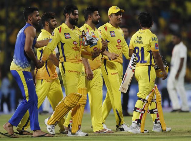 Chennai Super Kings players leave the ground after their win in the VIVO IPL T20 cricket match between Chennai Super Kings and Royal Challengers Bangalore (AP)