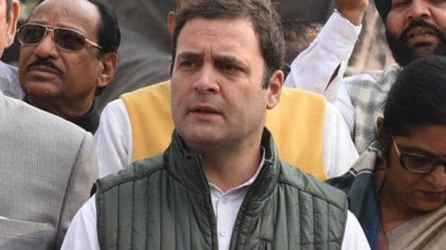 “Every patriotic Indian is disgusted by the video of a family in Gurugram being mercilessly beaten by hooligans,” Congress president Rahul Gandhi tweeted.(Arvind Yadav/HT File PHOTO)
