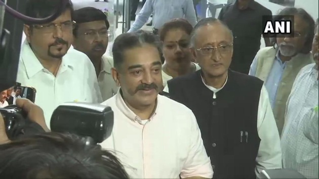 Actor Kamal Haasan , founder of Makkal Needhi Maiam will campaign for the Trinamool Congress candidate in Andaman and Nicobar islands.(ANI)